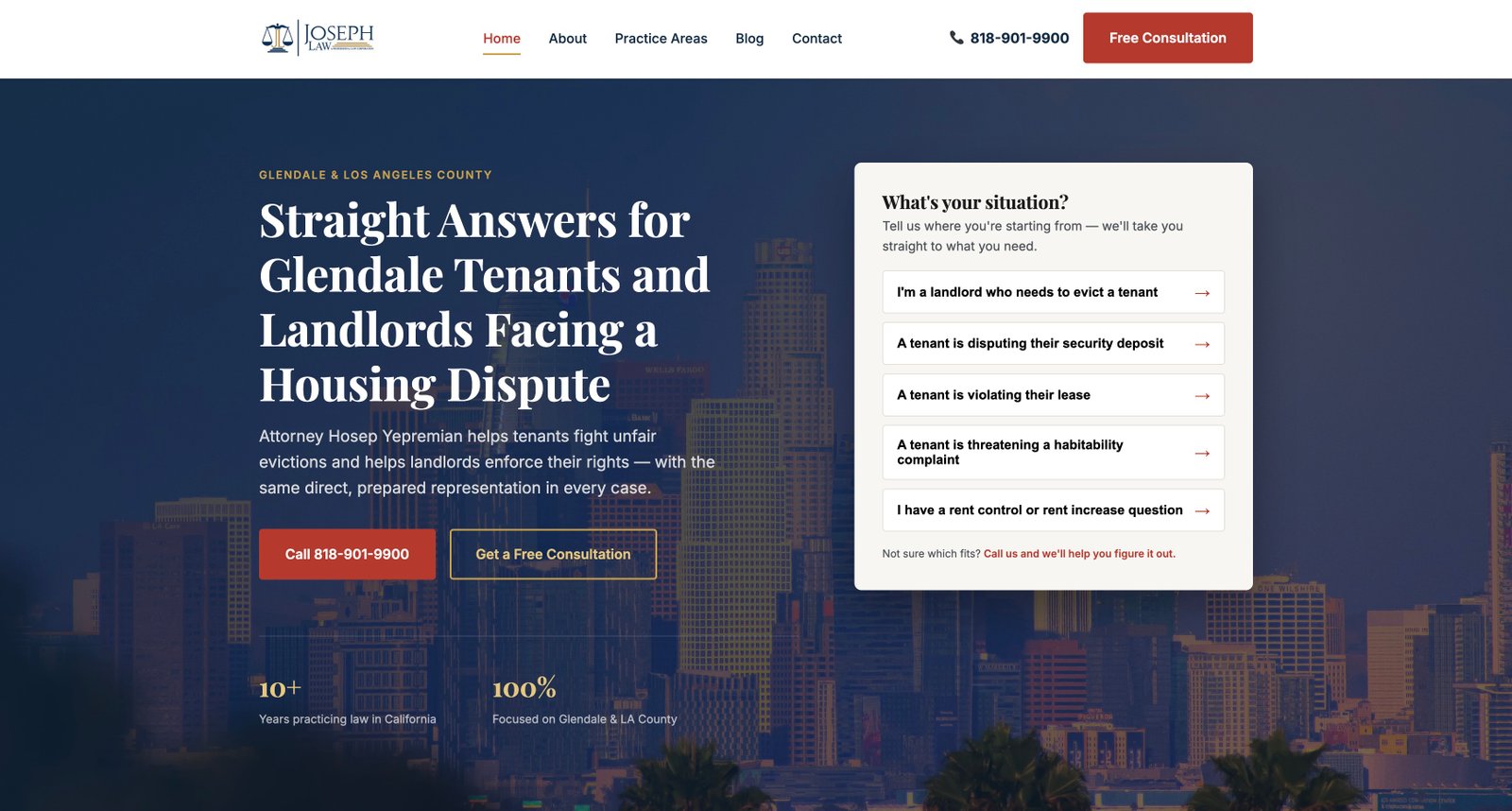 Homepage of josephlaw.com
