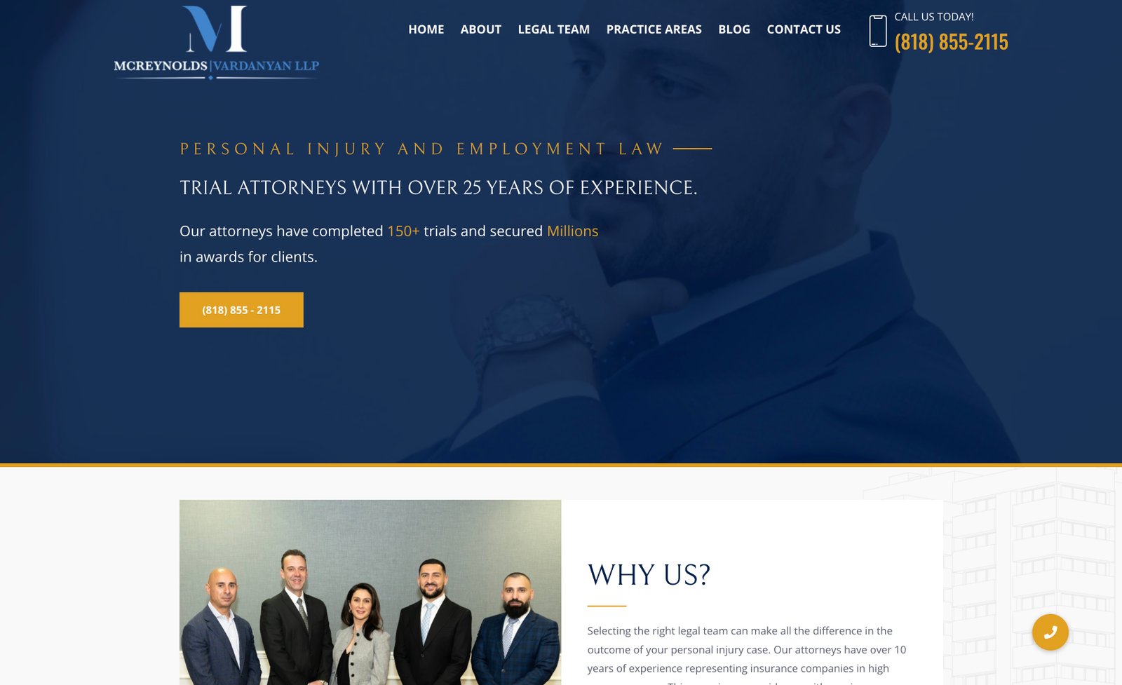 Homepage of mcreynoldsllp.com